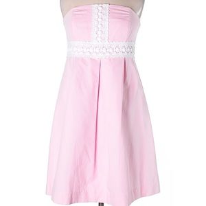 Lilly Pulitzer Strapless Pink Vintage Dress